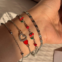 Pearl & Silver bracelet Combo Set