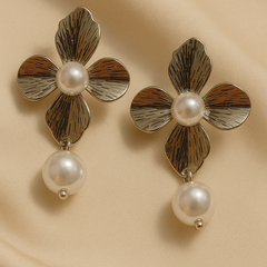 Petal Pearl Cascade Earrings