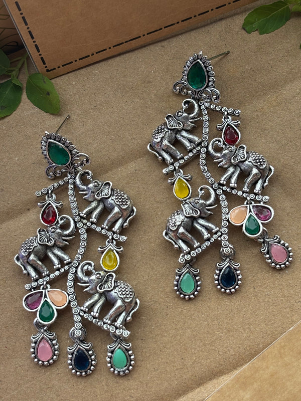 Rajwada Elephant Earrings