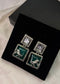 Ruby Silver Stallion Earring