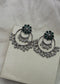 Ruhani Phool Pearl Oxidized Jhumka Earrings