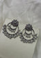 Ruhani Phool Pearl Oxidized Jhumka Earrings