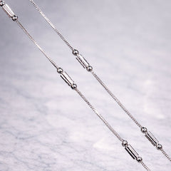 Silver Bloom Charm Anklet