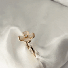Ivory Blossom Rose Gold Spinner Ring