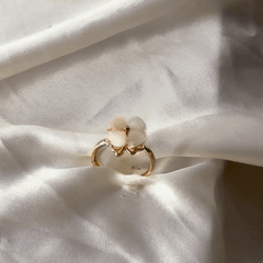 Luxe Petal Rose Gold Spinner Ring