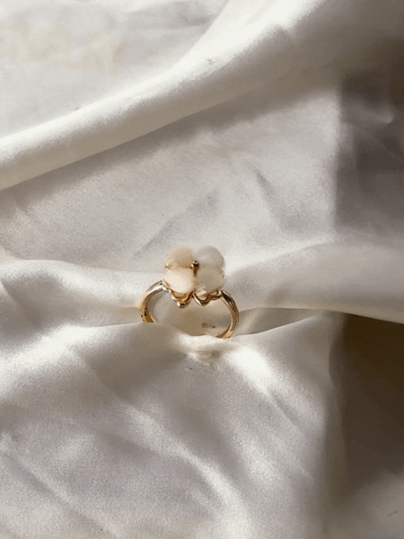 Luxe Petal Rose Gold Spinner Ring