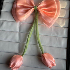 Pastel Bow Tulip Hair Clip