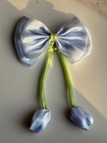 Pastel Bow Tulip Hair Clip