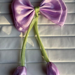 Pastel Bow Tulip Hair Clip