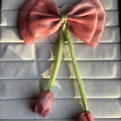 Pastel Bow Tulip Hair Clip