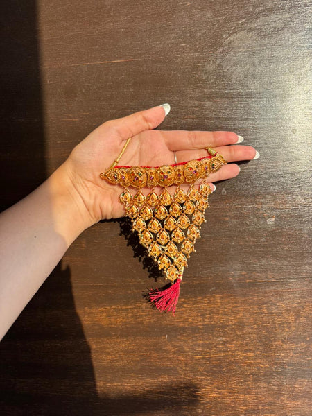 Rajputi Peacock Cascade Necklace