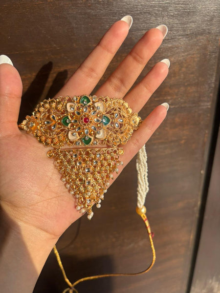 Rajputi Kundan Meenakari Necklace & Earrings Set