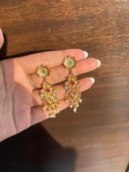 Rajputi Kundan Meenakari Necklace & Earrings Set