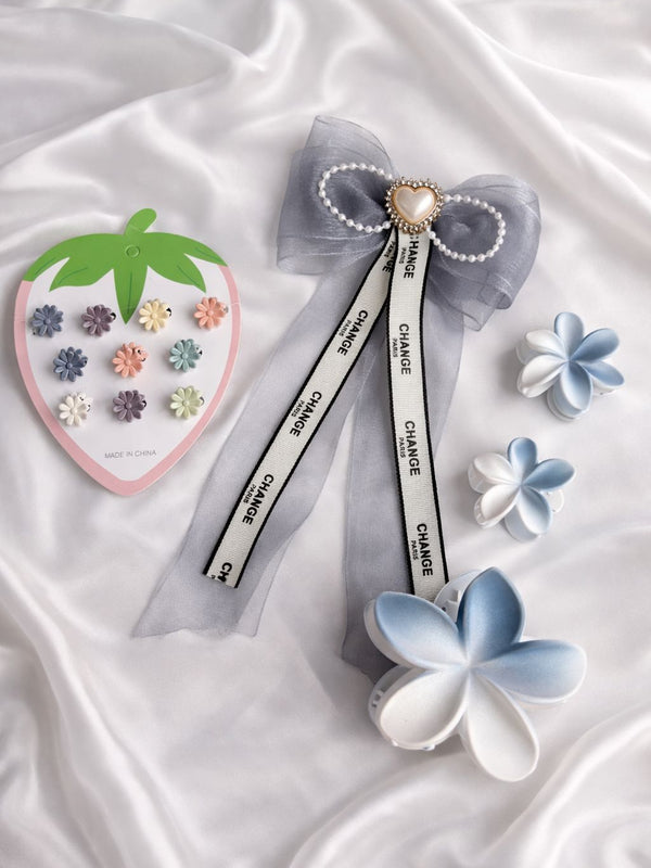 Pastel Bloom Hair Accessories Combo Set