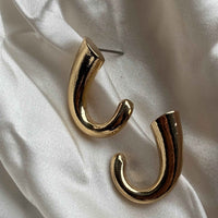J Drop Stud Earrings
