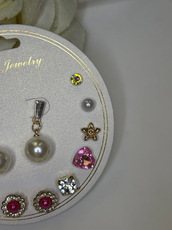 Pearl Glam Earrings Set